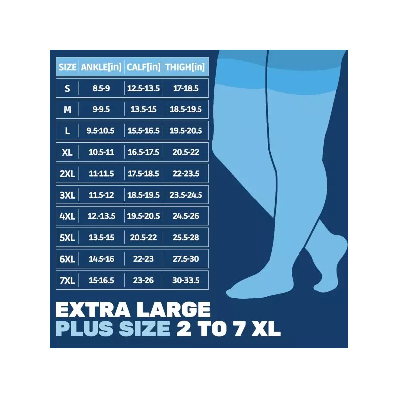 남성용 허벅지 높이 압박 양말 2030mmHg 무릎 스타킹 위의 전신
