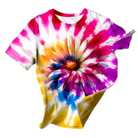 ZSKQJLW Kids Pink Yellow Blue White Tie Dye Shirt for Boys Girls Youth Hippies Rainbow Daisy Tie-Dyed Tee 5-14Years Old Outfit Tshirt 5T 6T Size 8