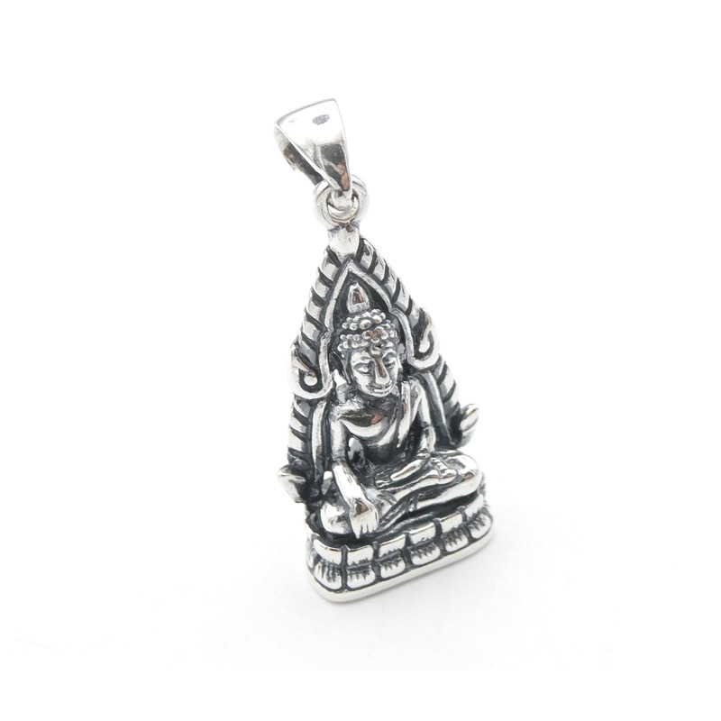 Silberschmuck - BG Buddha Pendant 925 Sterling Silver Protection Symbol