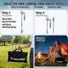 MOLANZ Dog Tie Out Stake with Shock Spring, Dual 20ft