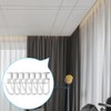 Plastic White Curtain Hooks - 50 Pcs Track Gliders for