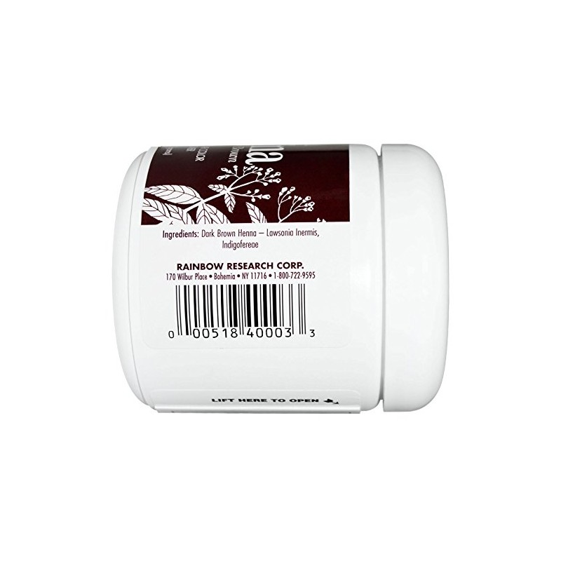 RAINBOW RESEARCH Dark Brown Henna - 4 oz.