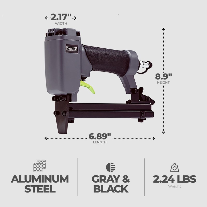 Master Mechanic Pneumatic Upholstery Stapler, 22 Gauge Heavy Duty Aluminum