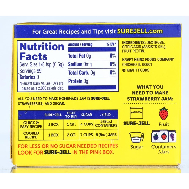 Sure-Jell 100% Natural Premium Fruit Pectin 1.75 oz - PACK