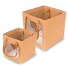 Square Kraft Bag with Transparent Window Small 6ea