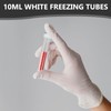 POPETPOP 10pcs Clear Plastic Test Tube 10ml Freezing Tubes Vials