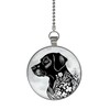 Gotham Decor Black Labrador Flower Moon Dog Breed Glow in