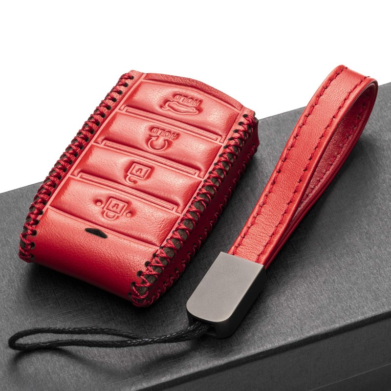 Vitodeco Genuine Leather Smart Key Fob Case Cover Protector with