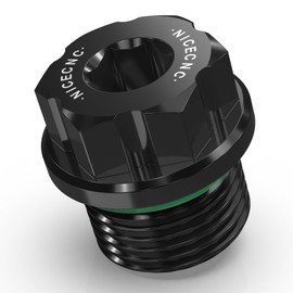 NICECNC Black Stainless Steel Magnetic Engine Transmission Oil Drain Plug Compatible with Can Am Ryker 600 2019-2021, X3 R 4x4 Turbo, Defender,See Fitments