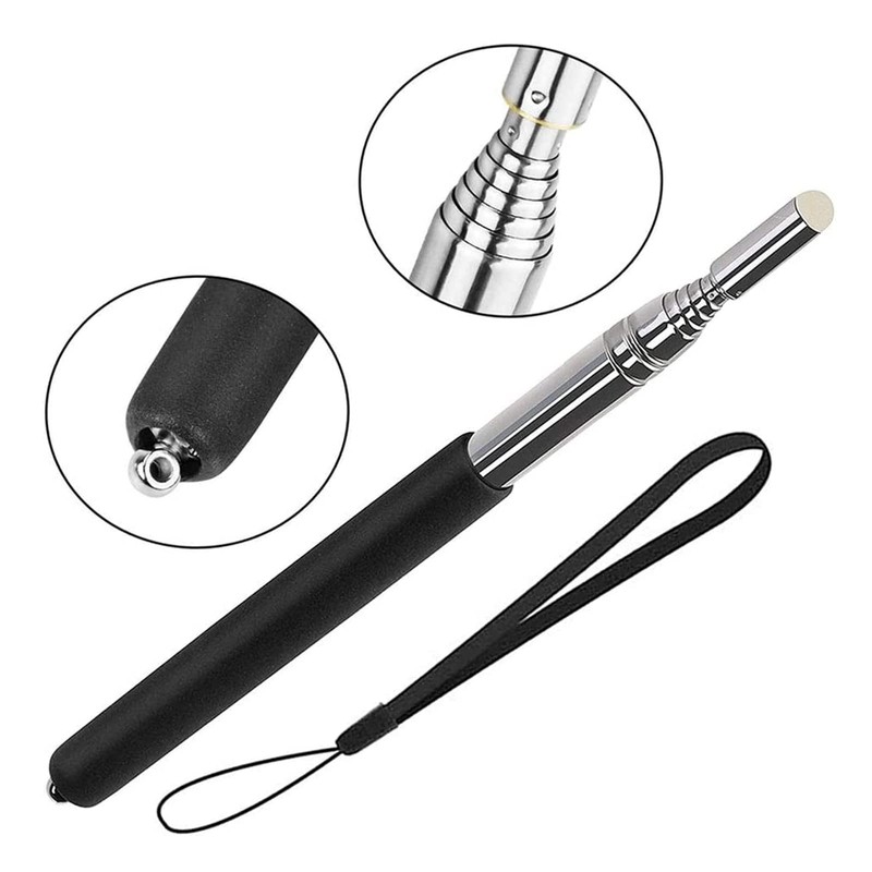 Extendable Pointing Rod with Hand Strap Pointer Presenter Telescopic Bat