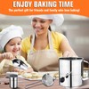 Flour Sifter,8 Cup Stainless Steel Flour Sifter,4 in 1 Baking