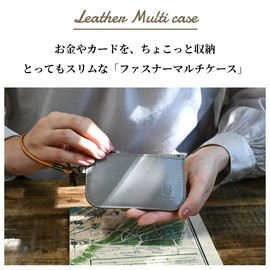 BlancCouture Thin Zipper Coin Purse Leather Coin Purse, Rouge (Red)