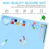 Silicone Painting Mat,20"X16"Large Silicone Art mat, Art Mat with Cup,