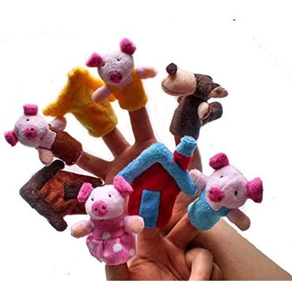 iMagitek Story Telling Time Finger Puppets, The Three Little Pigs