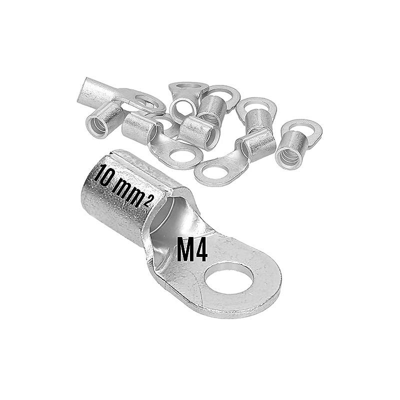 Pack of 10 Kalitec Q10-4 Crimping Cable Lug 10 mm²