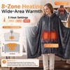 Cordless Wearable Heated Blanket Poncho, Portable Heated Shawl, 38x67