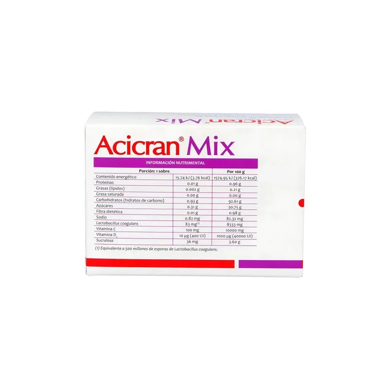 Acicran Mix Sobre Con Polvo Para Dispersar 30 Sobres De