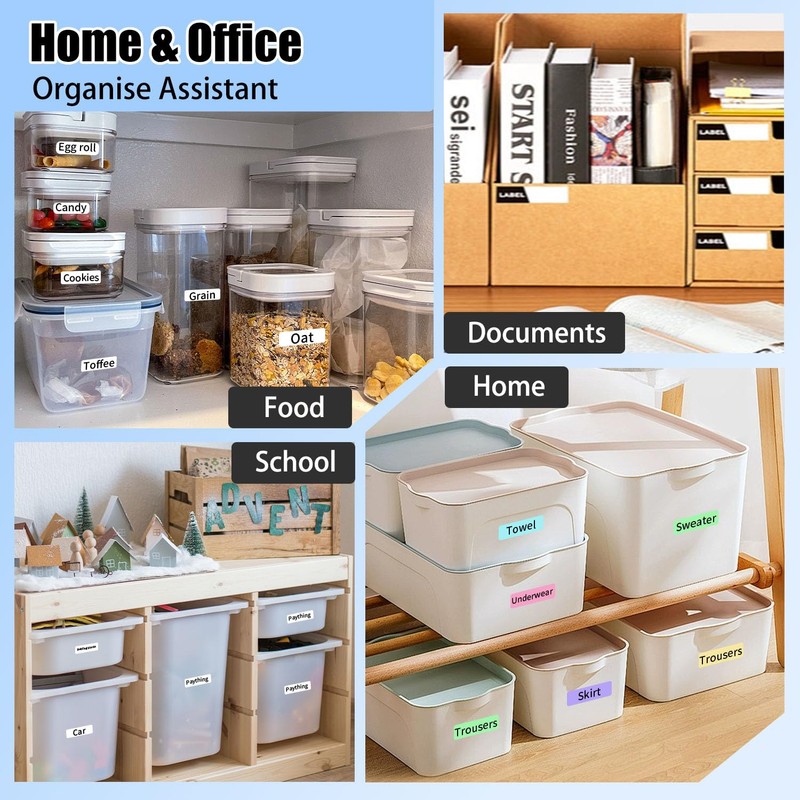 Rongta Mini Label Maker Machine with Tape Bluetooth Sticker Printer