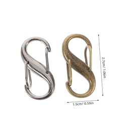 Baluue 16pcs Adjustable Metal Chain Shortener Clips DIY Bag Strap Adjustment Buckles for Handbags Reliable Small Metal Buckles Light