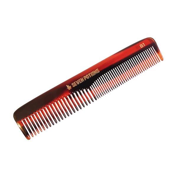 Beard Comb For Men 5.7 inch Fine and Coarse Tooth For Hair Beard And Moustache Hand Made and Sawcut (Beard Comb B1)