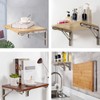 YUMORE Folding Shelf Bracket 14",Heavy Duty Stainless Steel Collapsible Shelf-Bracket