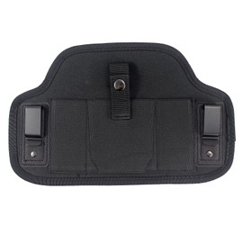 Depring Pancake Gun Holster Ambidextrous IWB Concealed Carry Holster with Grip and Barrel Guard for Subcompact to Full Size Handguns