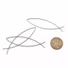 Unbranded Stainless Steel Earring Wires - Hoop Threader - 60mm