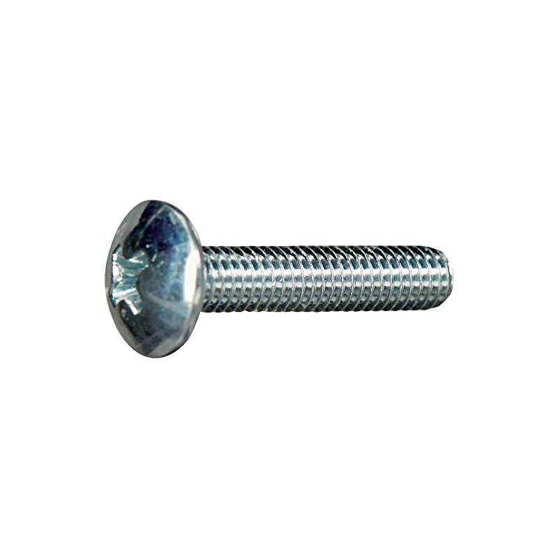 TRUSCO Y841-0435 Truss Head Machine Screws, Trivalent White, Full Screws,