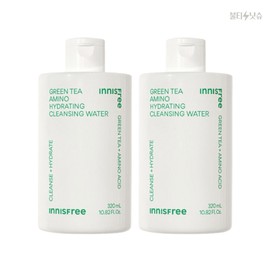 Innisfree hypoallergenic slightly acidic daily green tea amino moisture cleansing water 320ml (2 pieces) / 이니스프리 저자극 약산성 데일리 그린티 아미노 수분 클렌징 워터 320ml 2개