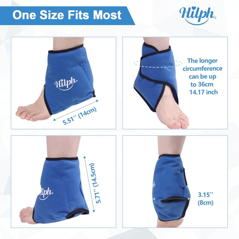 Hilph Ankle Ice Pack for Plantar Fasciitis & Sprained, Reusable
