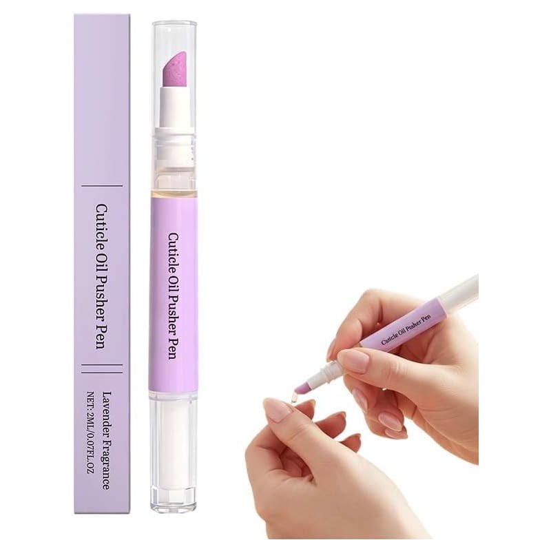 2en1 Empujador de Cutículas y Aceite para Cutículas,Herramienta de Manicura