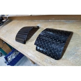 J & O Carts Parts Ezgo Marathon Golf Cart Powder Coated Aluminum Diamond Plate Mud Flaps/Guards