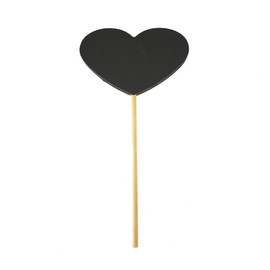 Homeford Heart Chalkboard Stick, Black, 7-3/4-Inch
