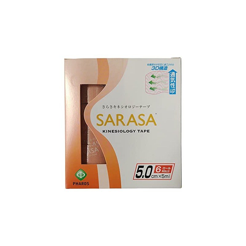 Sarasa Extra (kinesiorozi-te-pu 5 cm X 5 m 6 Roll,