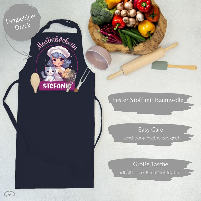 Geschenk mit Namen personalisiert by Shirtracer - Apron - Baking