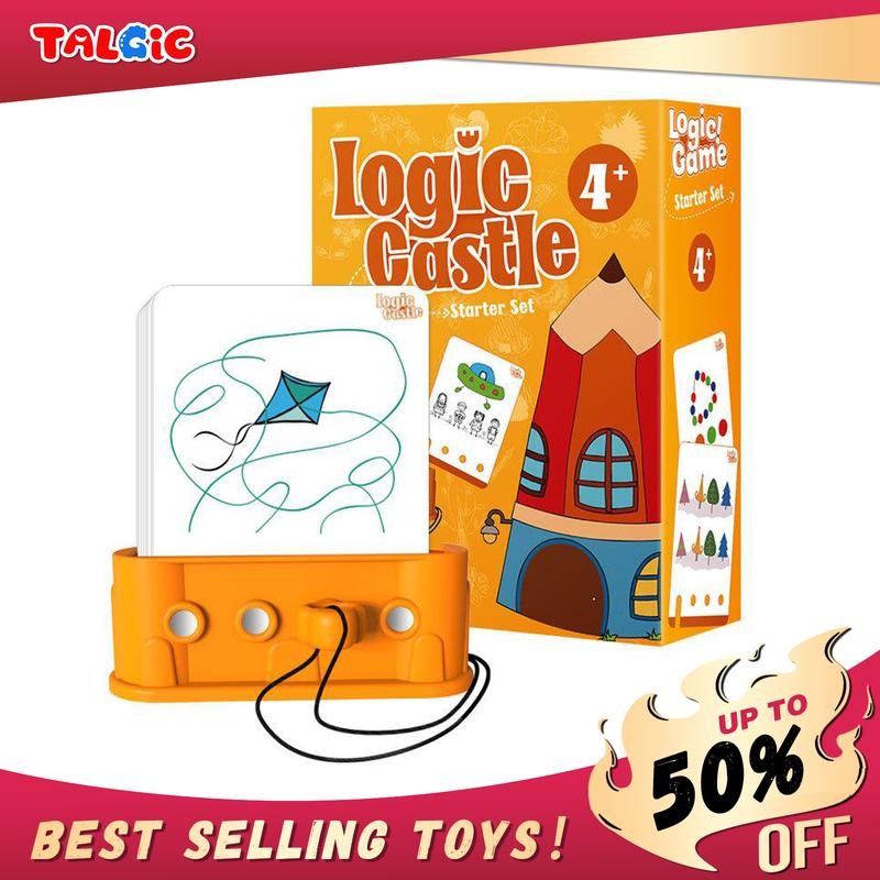 Logic Castle Baby educational toy for toddler:_Brown(4+ easy mode)