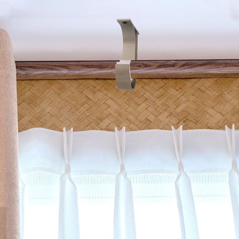 iHomestyle Aluminum Alloy Curtain Rod Bracket,Curtain Rod Holder,Curtain Rod Supportor,Mounted