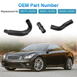 zayody Heater Hose Connector Fitting Kit Compatible with Infiniti G37 G35 G25 Q60 Qx50 Q40 Qx70 Q70L Ex35 Ex37 Fx35 Fx37 M37 M35 Nissan 370Z Replacement for 92417-JK20A 92401-JK20A 92402-JK20A