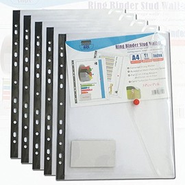 ARK Polypropylene Popper Wallet with Press Stud - Clear [PK-5] (Landscape - 33607)