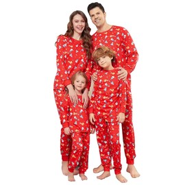 Craftsboys Christmas Pajamas for Family Matching Set, Soft Cute Holiday Xmas Pjs Sleepwear for Couples Men Women Plus Size (UK, Age, 2 Years, Kids, Style-04)