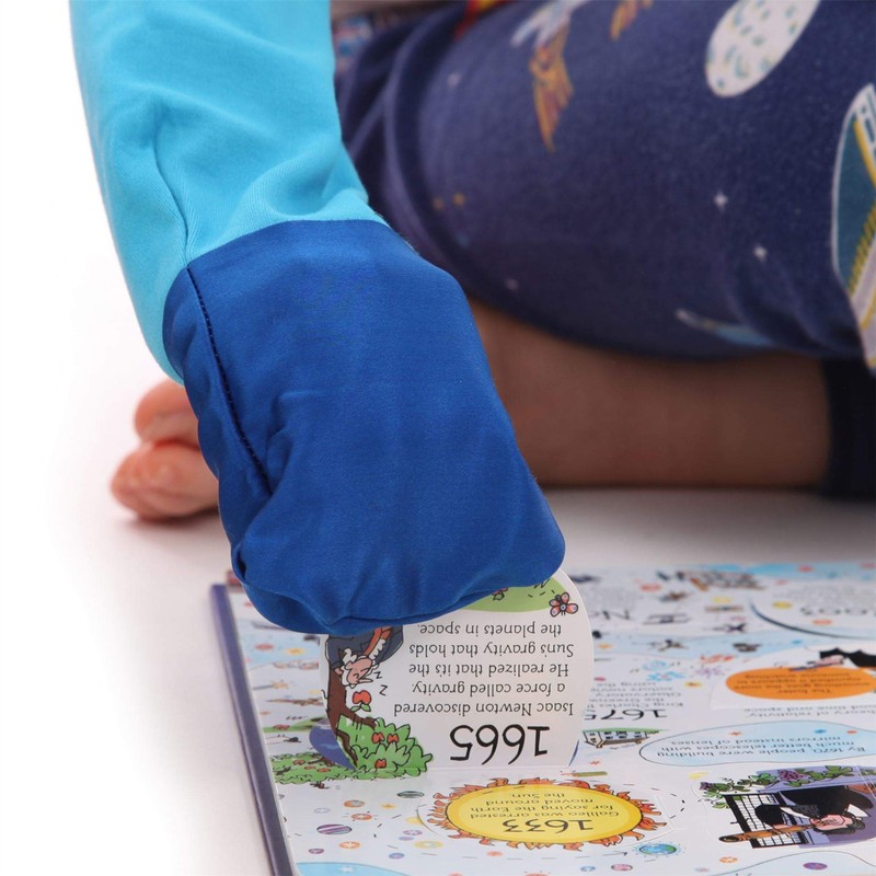 ScratchSleeves Scratch Gloves with Sleeves for Itchy Babies Blue, blue