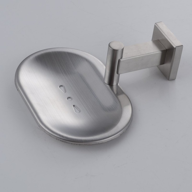 Leyden Bathroom Toilet Soap Dish, Silver Soap Holder for Shower