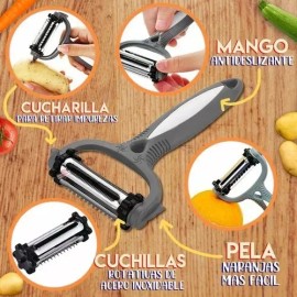 Total Supplier Pelador Rallador Rebanador Frutas Y Verduras 3 En 1