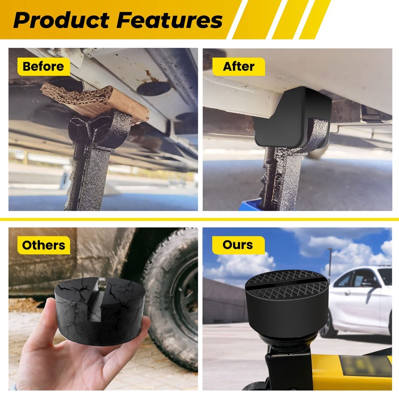 Rubber Jack Pad Pinch Weld Adapter, Universal Slotted Frame Rail