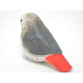 Selsela Grey African Parrot Wood Figurine Statue Sculpture Decor Miniature Art Carve Small Animal