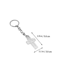 LIFKOME Crystal Keychain Cross Design Fashionable Religious Pendant Perfect for Keyring Organization and Decorative Use