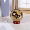 Rockcloud Natural Septarian Dragon Crystal Ball with Wooden Base, Polished