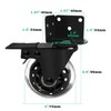 MALLLALA 3" Side Mount Industrial Casters, Heavy Duty L-Shaped Bracket
