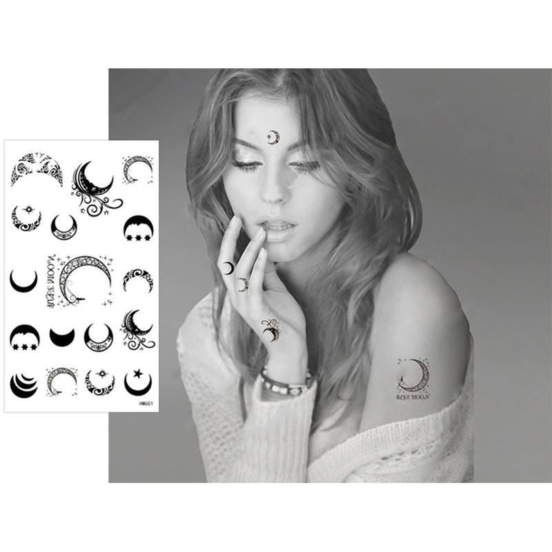 [THE FANTASY] Tattoo Sticker Star Moon Sun Symbol (hm601)