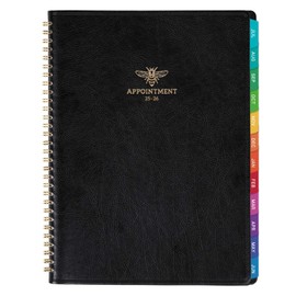 Appointment Book 2025-2026 - Appointment Planner from Jul. 2025 - Jun. 2026, 2025-2026 Weekly Appointment Book with Colorful Tabs, 9" x 11", Daily/Hourly Planner, 15-Minute Increments
